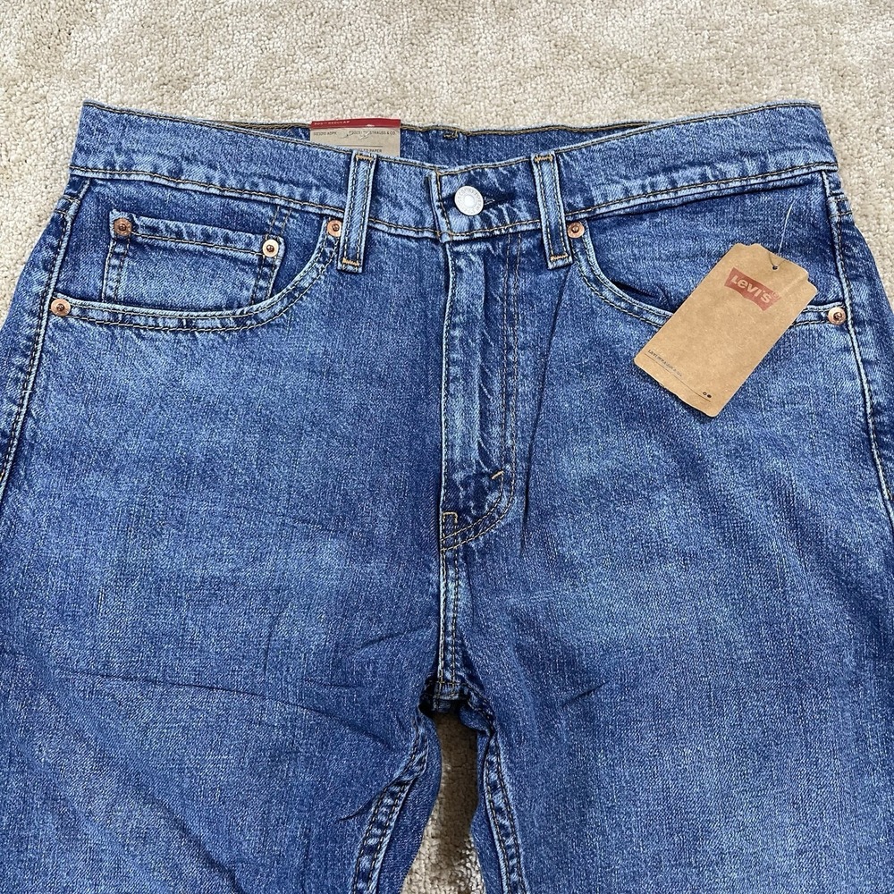 Levi's Men's 505 Jeans Regular Fit Stretch Denim Size 32x30 Medium Wash NWT - Picture 2 of 14